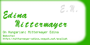 edina mittermayer business card